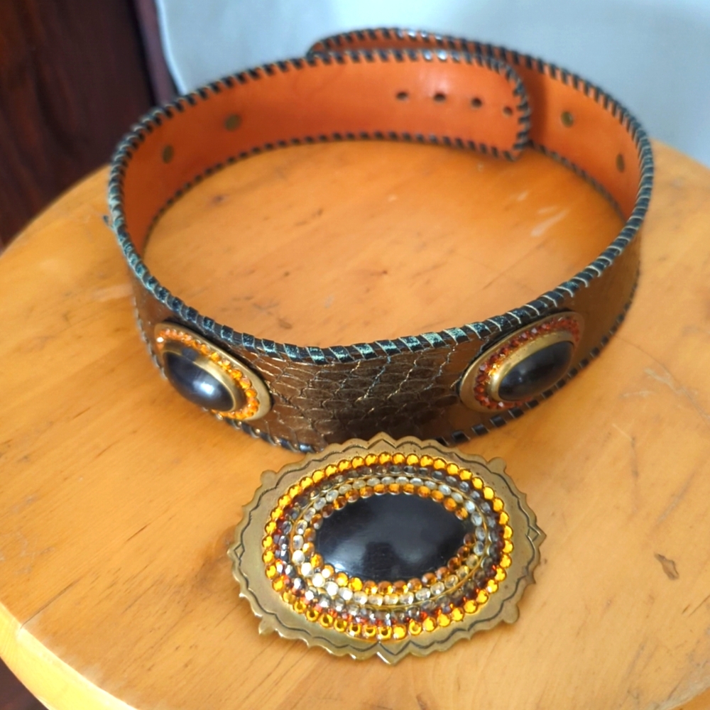 Vintage Belt and Belt Buckle Cesar of Gstaad